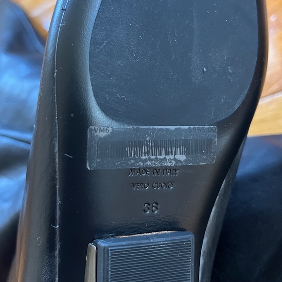 Vic Matie Black Leather Over the Knee Mini Wedge Boot 7-7.5 - Picture 4 of 7